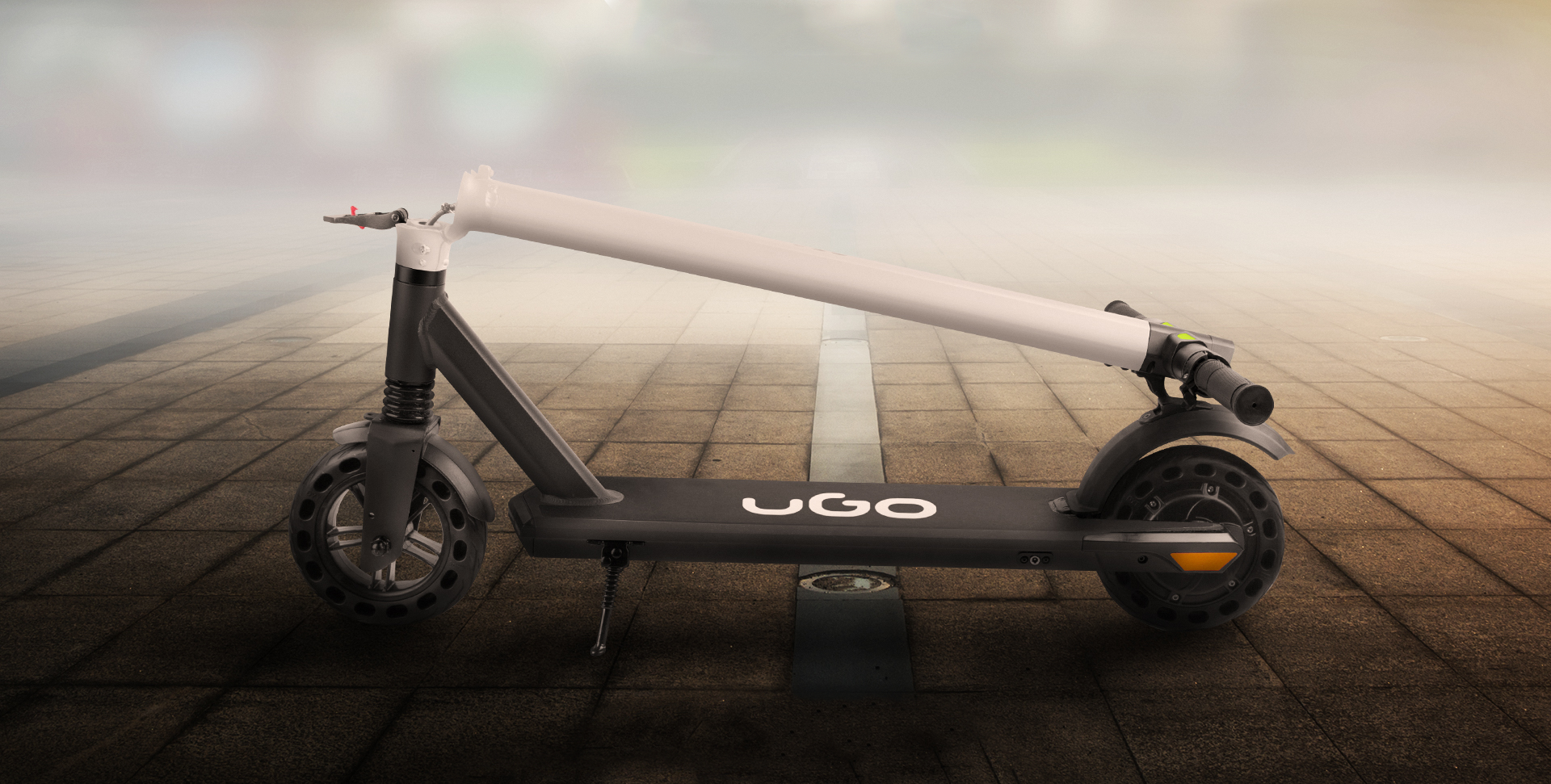 Trotineta electrica uGO Squbby, Black / White 1